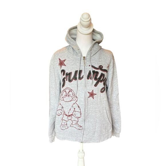 Disney Grumpy Snow White and the Seven Dwarfs Hooded Zip Up Sweatshirt Womens 1X - Picture 1 of 8